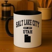 Salt Lake City Utah Est 1847 Varsity Coffee Mug thumb 4
