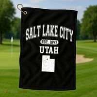 Salt Lake City Utah Est 1847 Varsity Golf Towel thumb 1