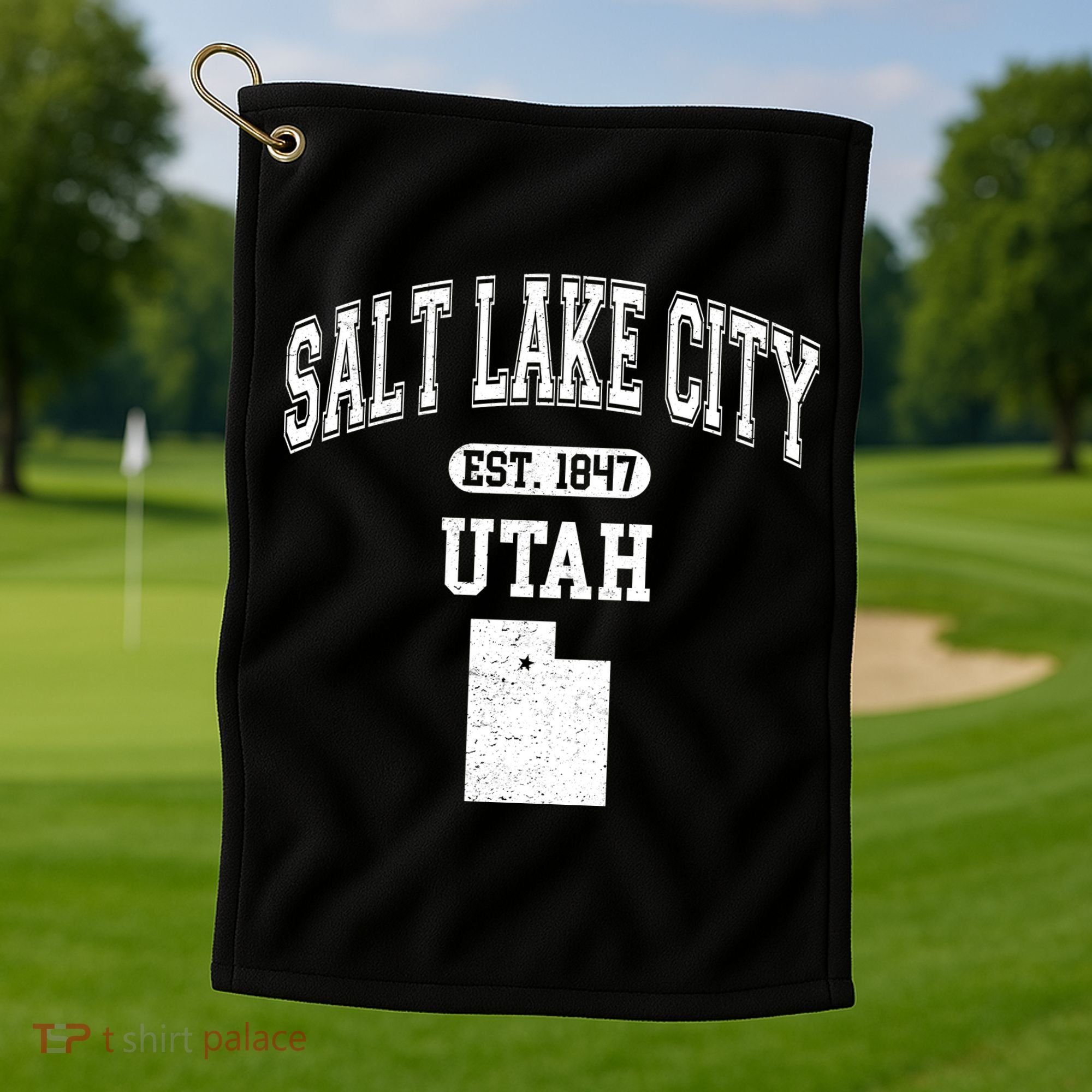 Salt Lake City Utah Est 1847 Varsity Golf Towel