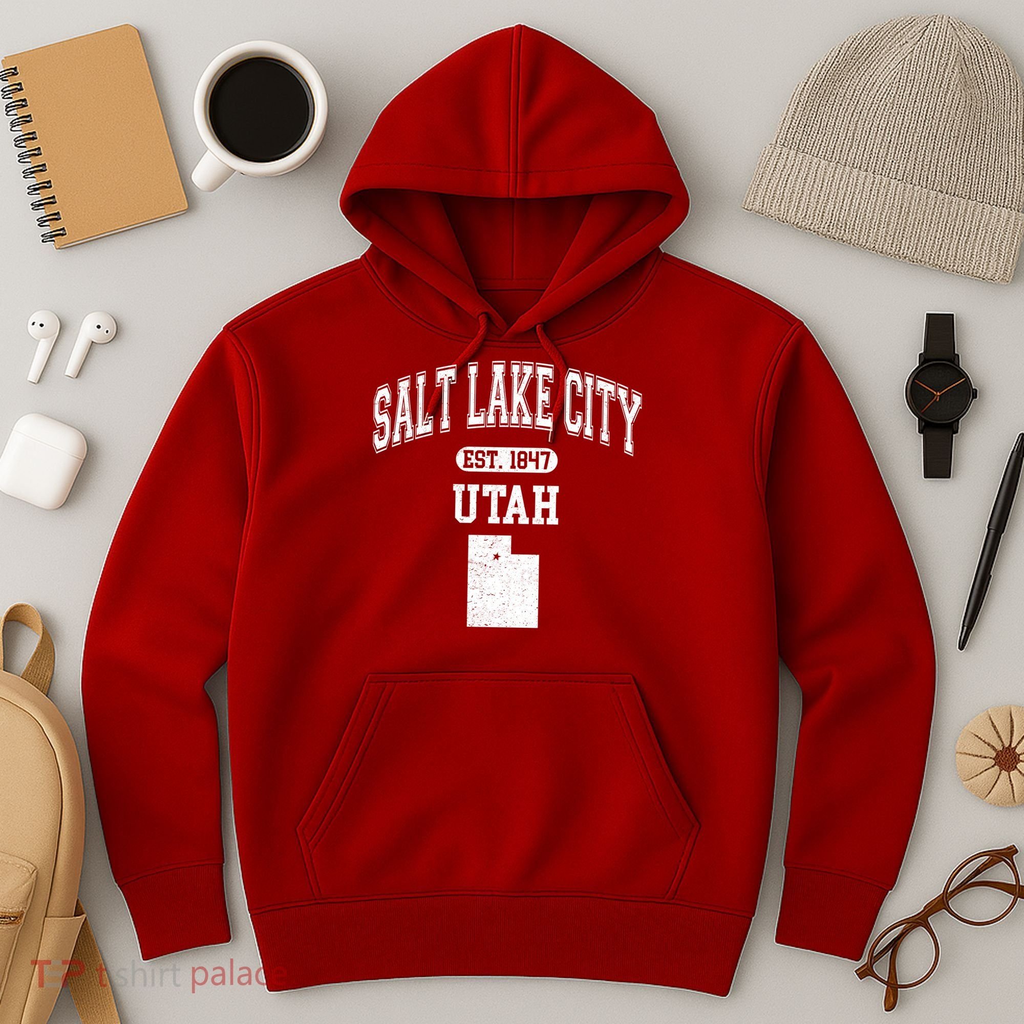 Salt Lake City Utah Est 1847 Varsity Hoodie