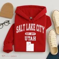 Salt Lake City Utah Est 1847 Varsity Hoodie thumb 4