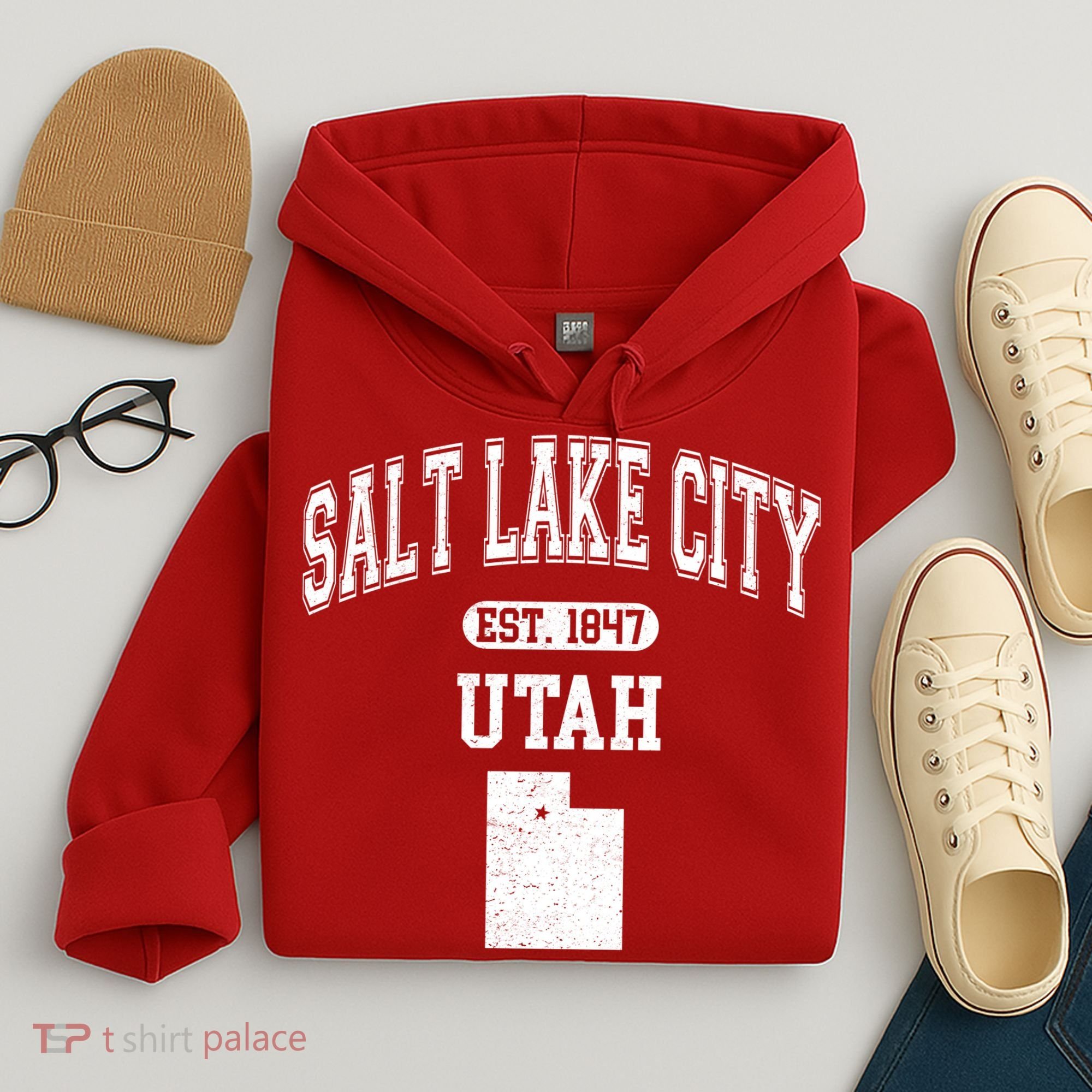 Salt Lake City Utah Est 1847 Varsity Hoodie
