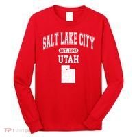 Salt Lake City Utah Est 1847 Varsity Long Sleeve Shirt thumb 0