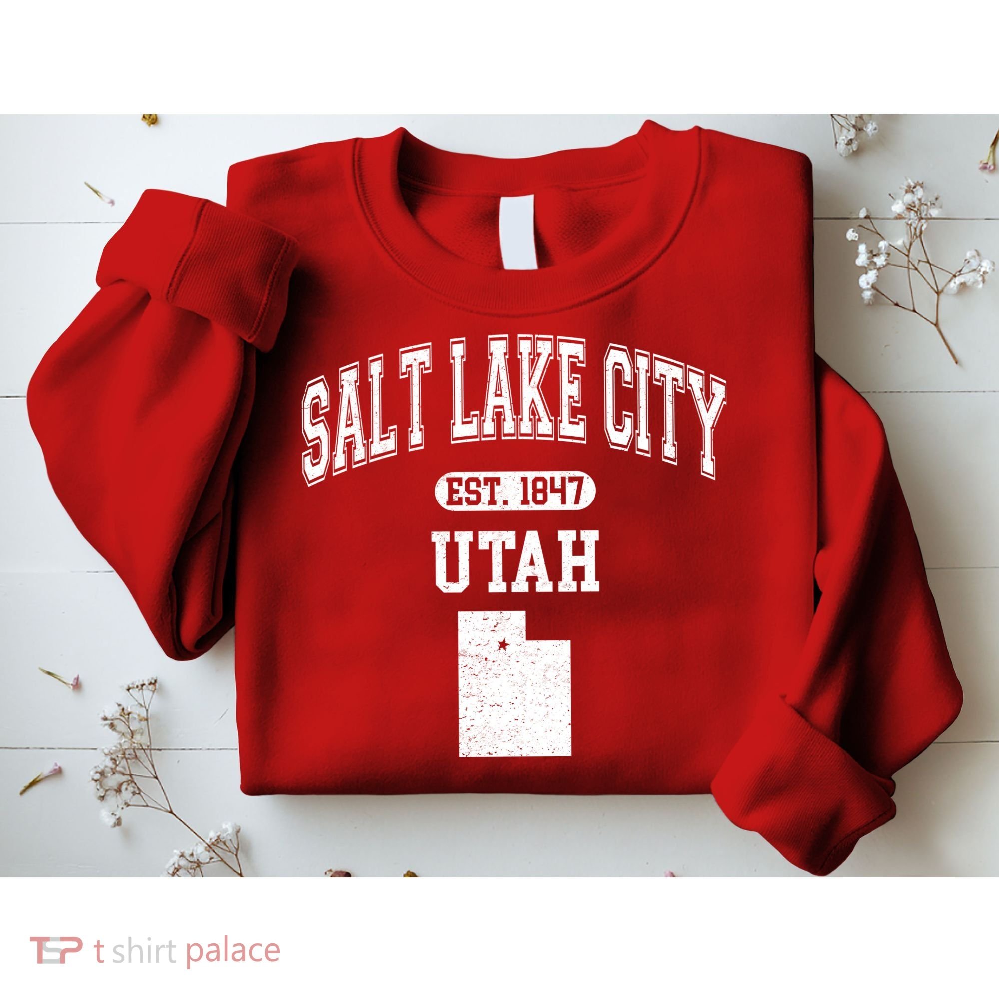 Salt Lake City Utah Est 1847 Varsity Sweatshirt