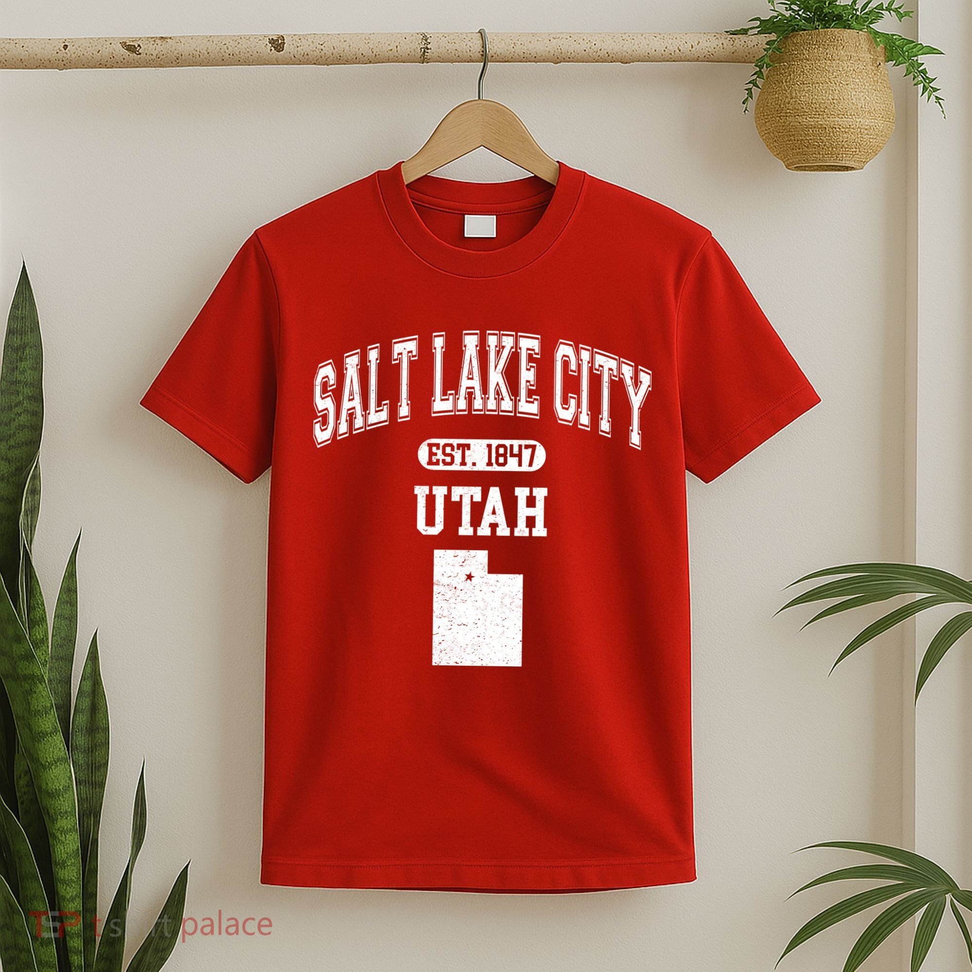 Salt Lake City Utah Est 1847 Varsity T-Shirt
