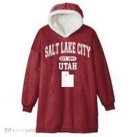 Salt Lake City Utah Est 1847 Varsity Hooded Wearable Blanket thumb 0