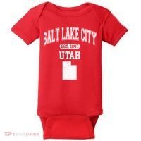 Salt Lake City Utah Est 1847 Varsity Baby Bodysuit thumb 0