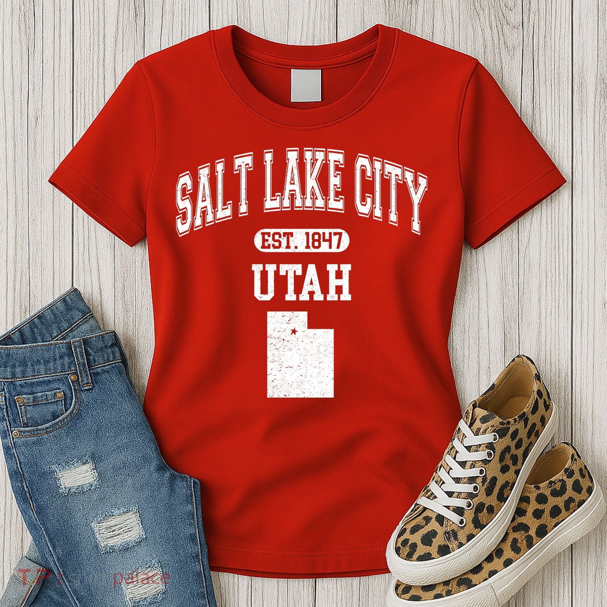 Salt Lake City Utah Est 1847 Varsity Women's T-Shirt