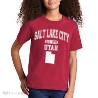 Salt Lake City Utah Est 1847 Varsity Kids T-Shirt thumb 2