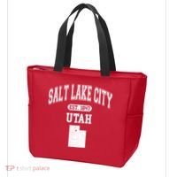 Salt Lake City Utah Est 1847 Varsity Tote Bag thumb 3