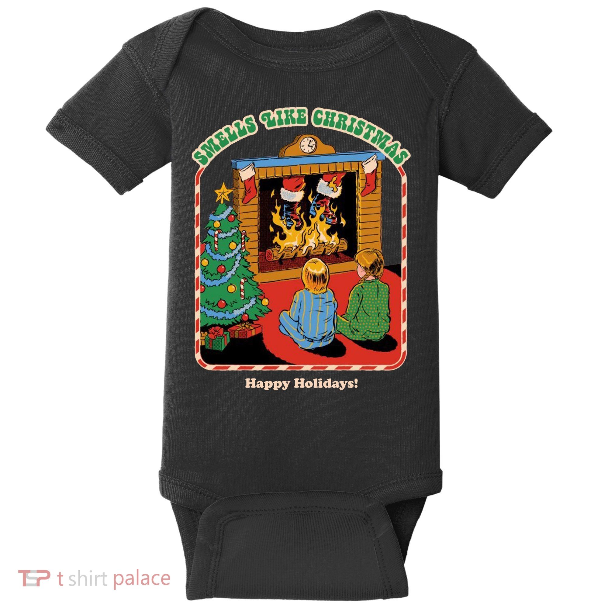 Smells Like Christmas Happy Holidays Baby Bodysuit