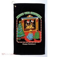 Smells Like Christmas Happy Holidays Golf Towel thumb 0