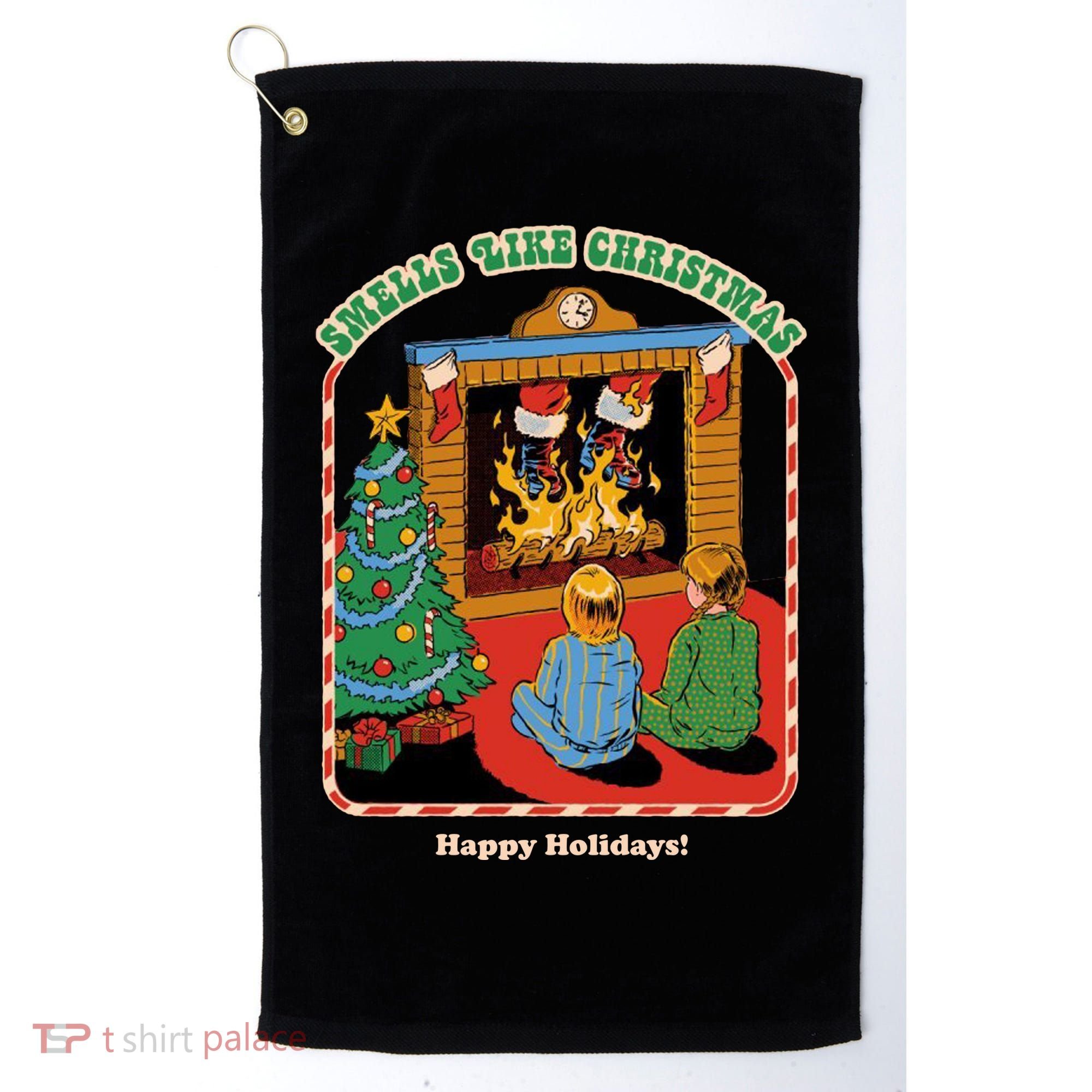 Smells Like Christmas Happy Holidays Golf Towel