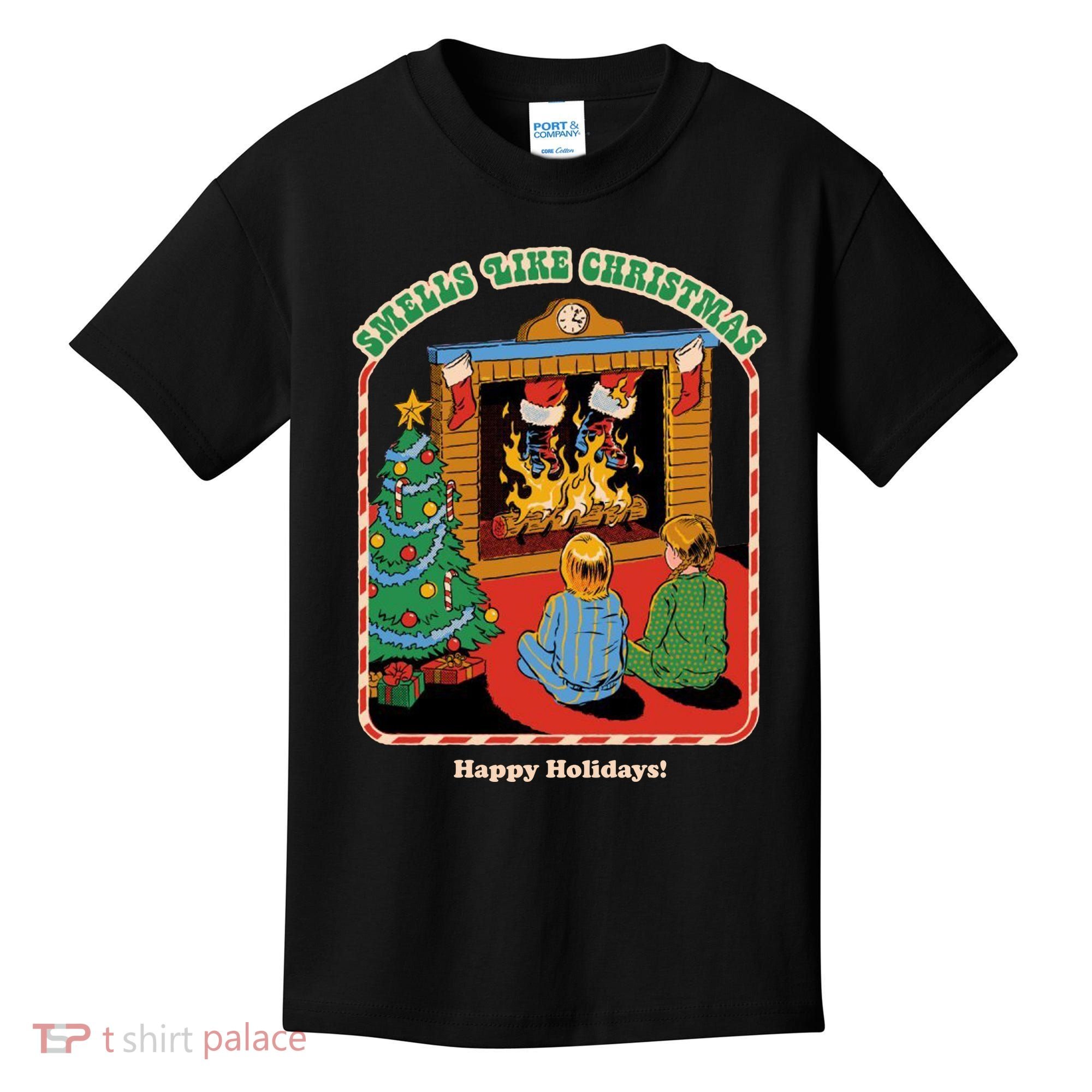 Smells Like Christmas Happy Holidays Kids T-Shirt