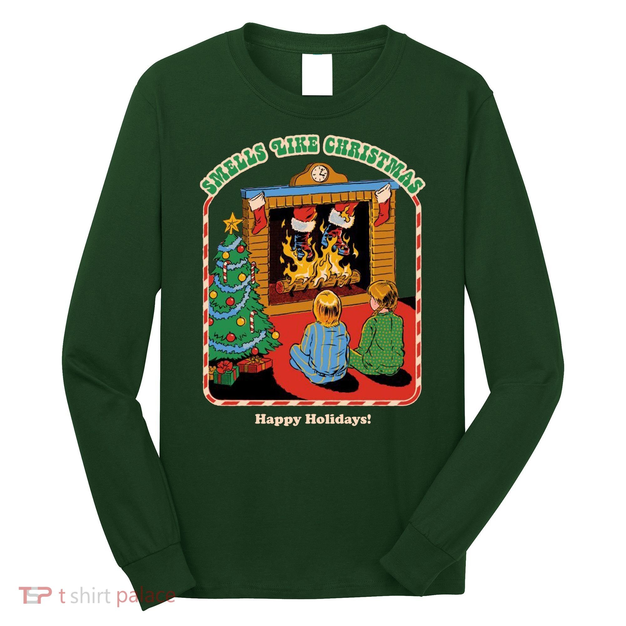 Smells Like Christmas Happy Holidays Long Sleeve Shirt