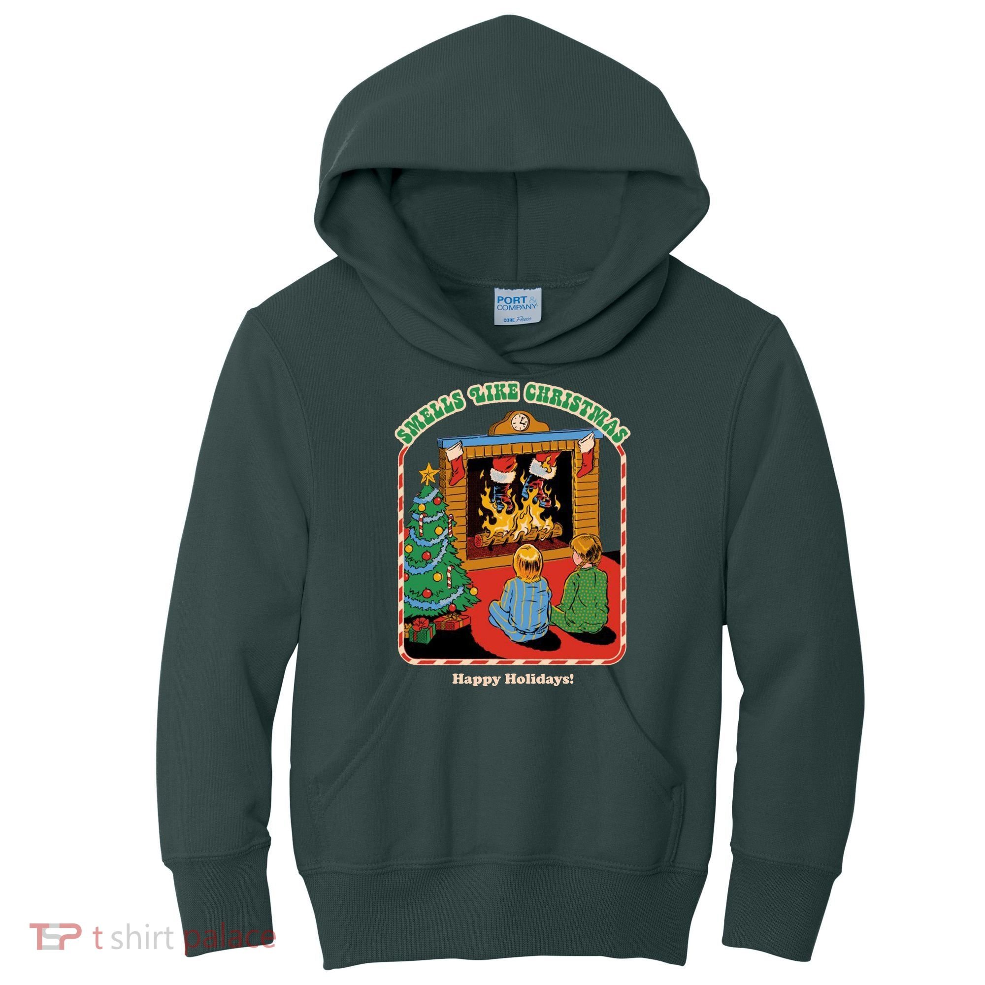Smells Like Christmas Happy Holidays Kids Hoodie