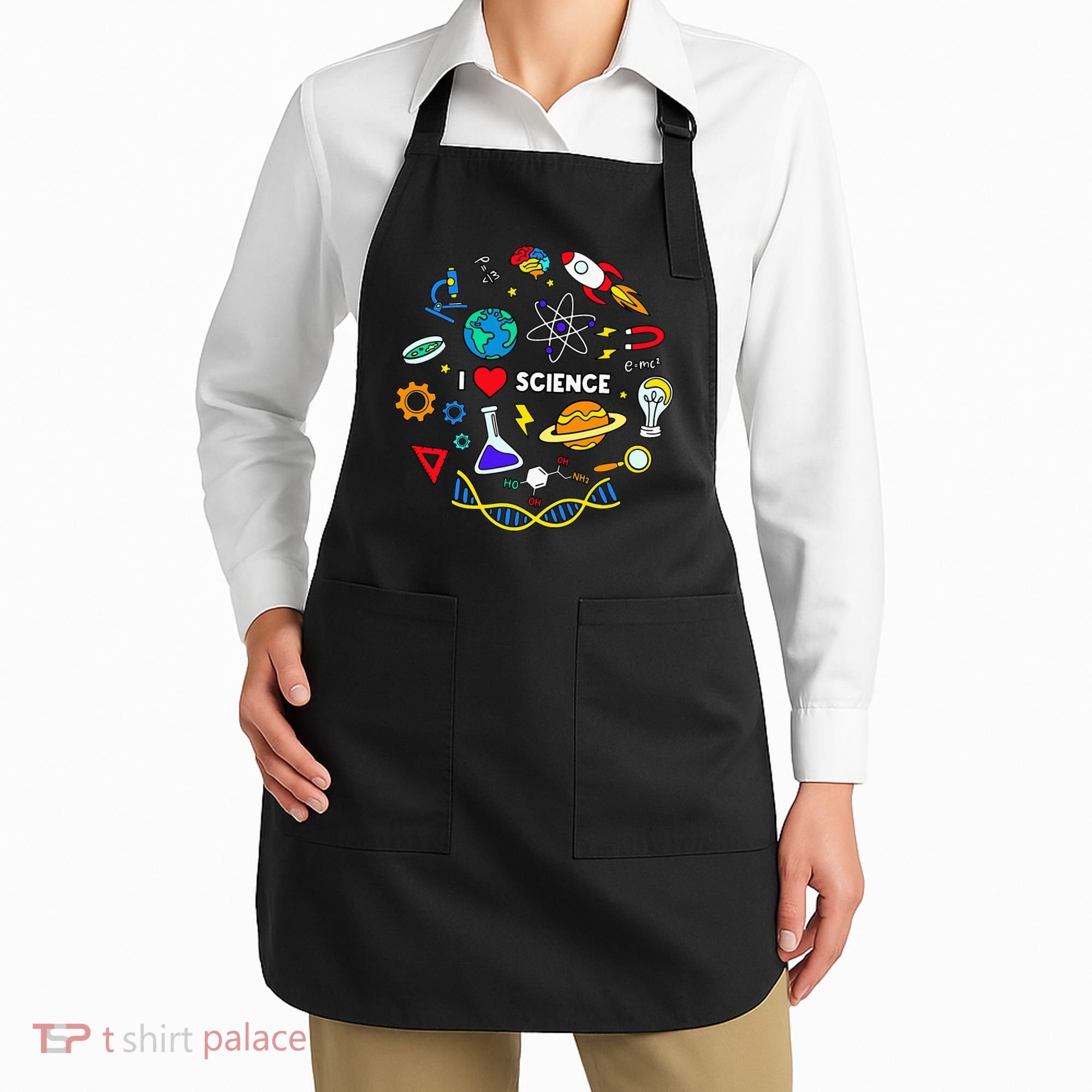 Science Lover Chemistry Biology Physics Love Science  Apron
