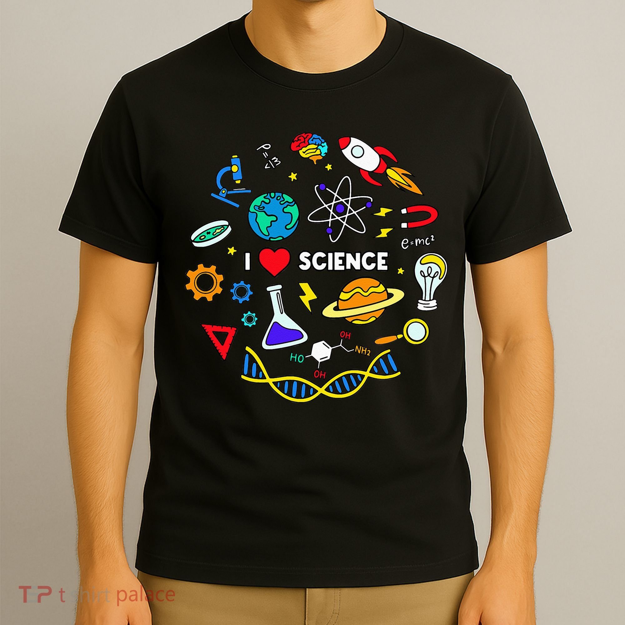Science Lover Chemistry Biology Physics Love Science  T-Shirt