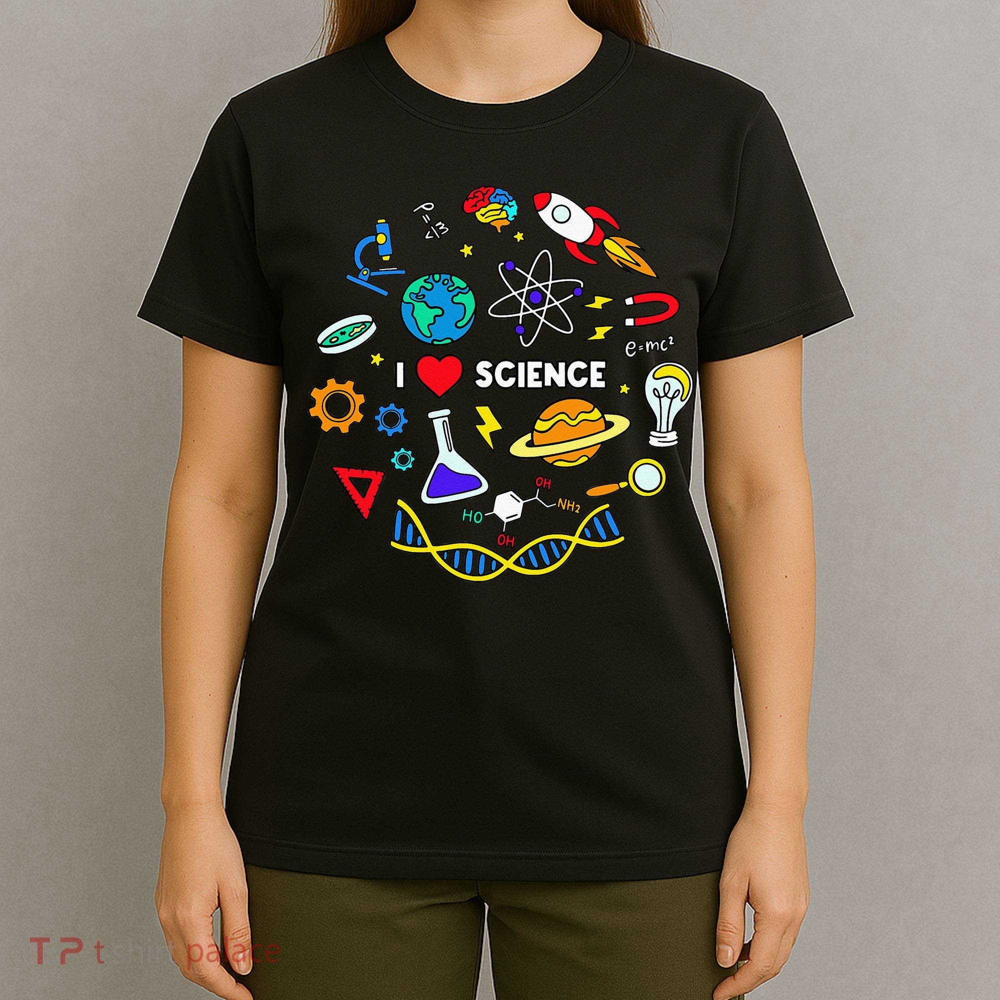 Science Lover Chemistry Biology Physics Love Science  T-Shirt