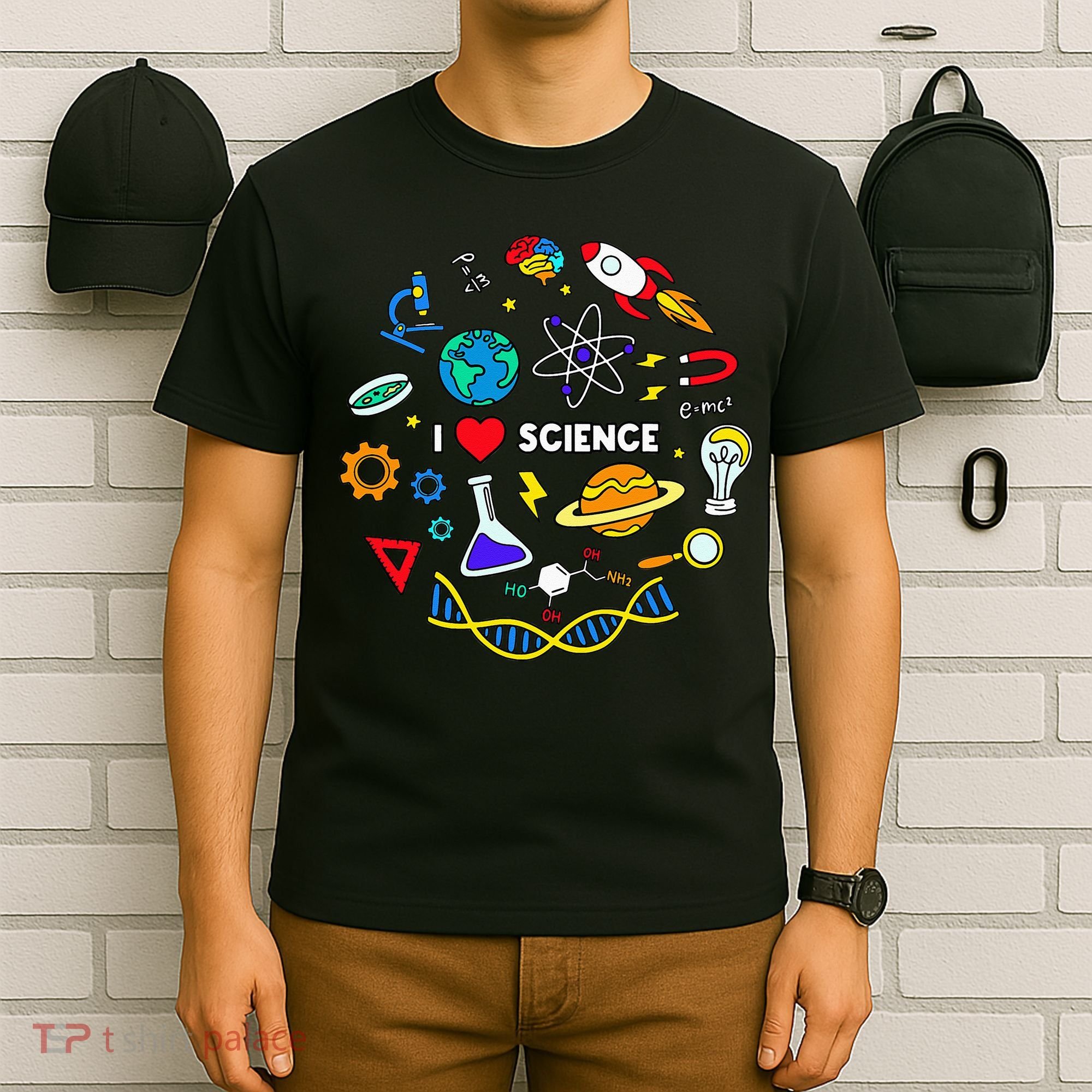 Science Lover Chemistry Biology Physics Love Science  T-Shirt