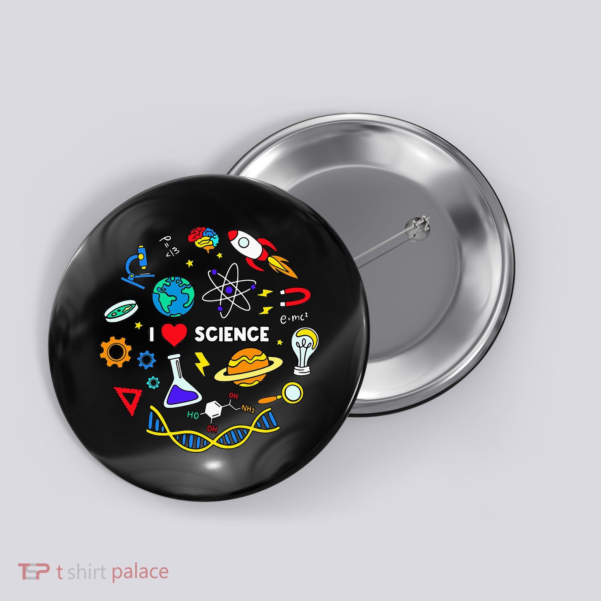 Science Lover Chemistry Biology Physics Love Science  Button