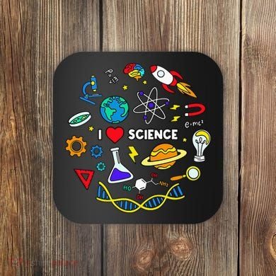Science Lover Chemistry Biology Physics Love Science  Coaster