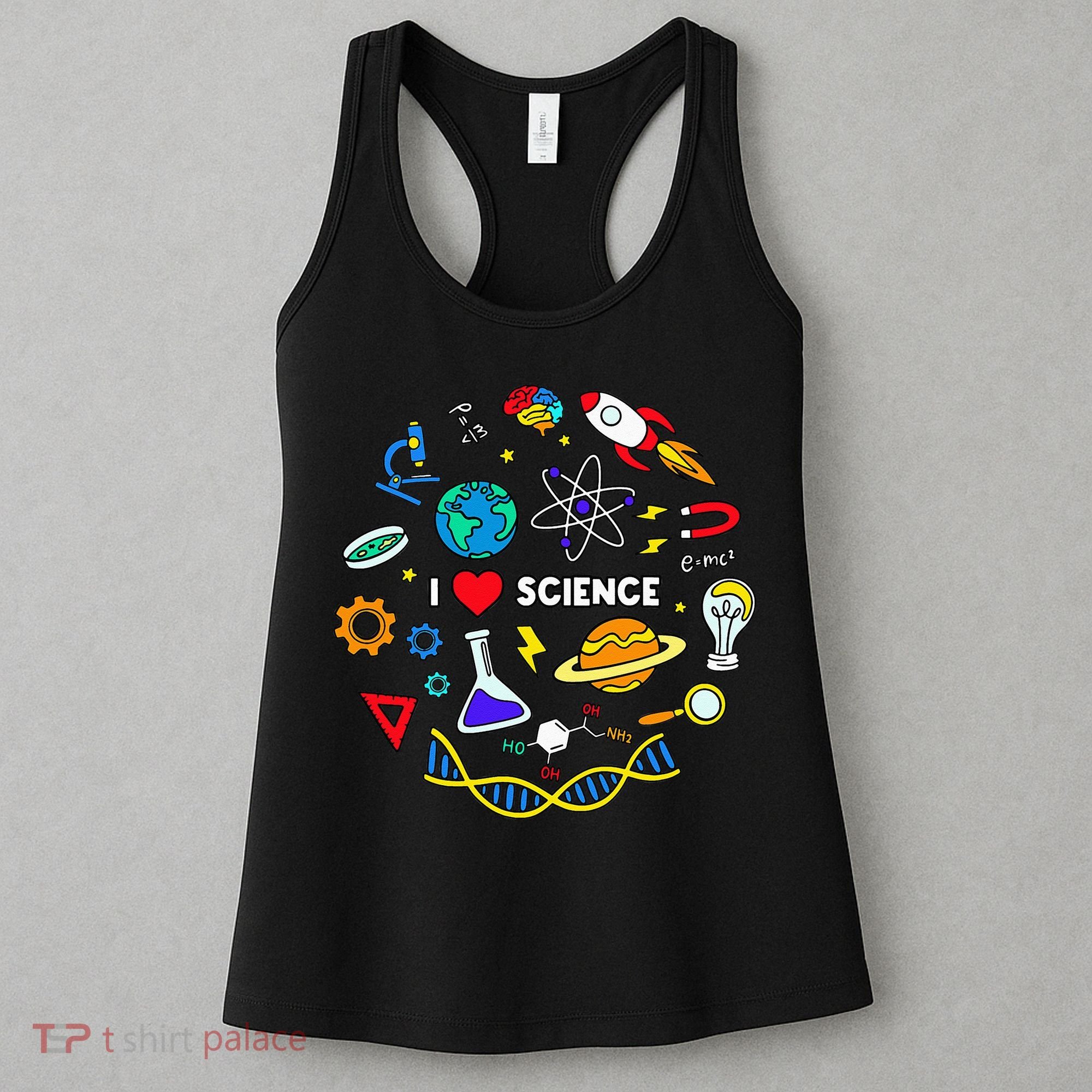 Science Lover Chemistry Biology Physics Love Science  Women's Tank Top