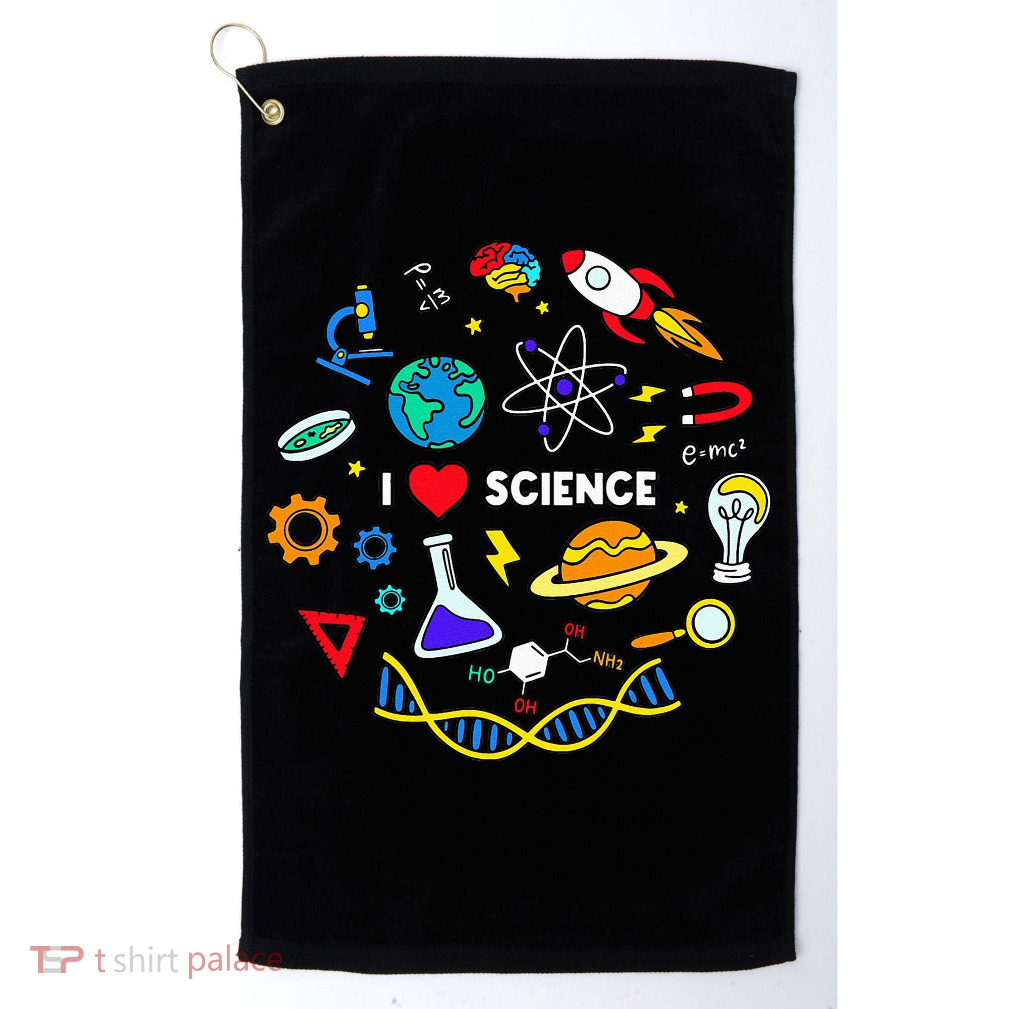 Science Lover Chemistry Biology Physics Love Science  Golf Towel