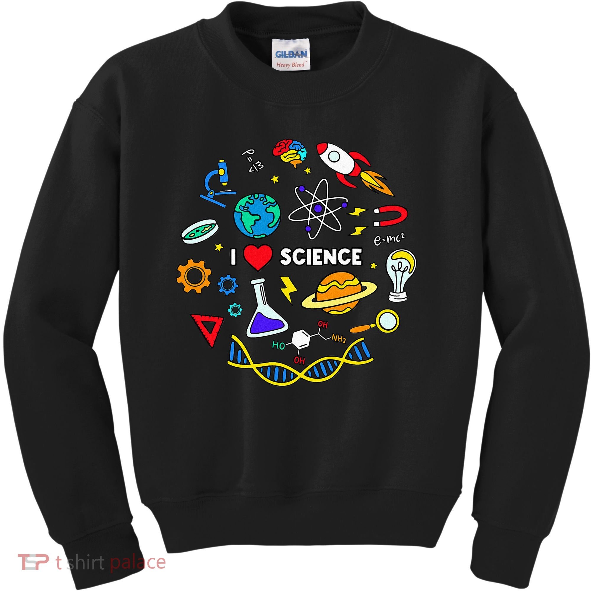 Science Lover Chemistry Biology Physics Love Science  Kids Sweatshirt