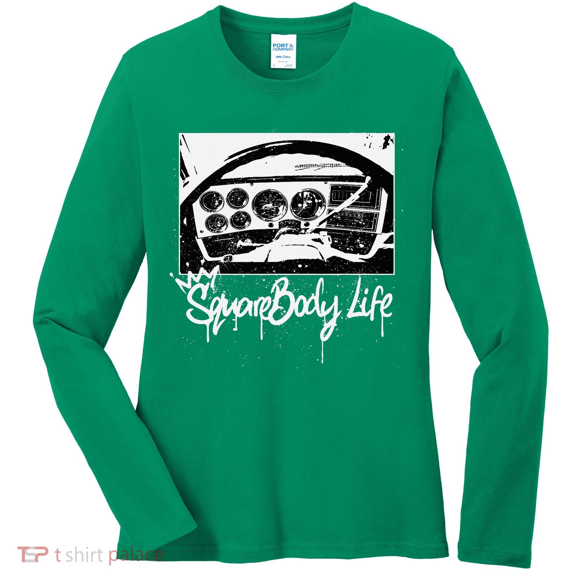 Squarebody Life C10 Classic Truck Squarebody Nation Women's Long Sleeve Shirt
