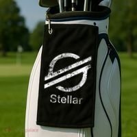 Stellar Lumens Crypto Xlm Token Decentralized Blockchain Golf Towel thumb 2