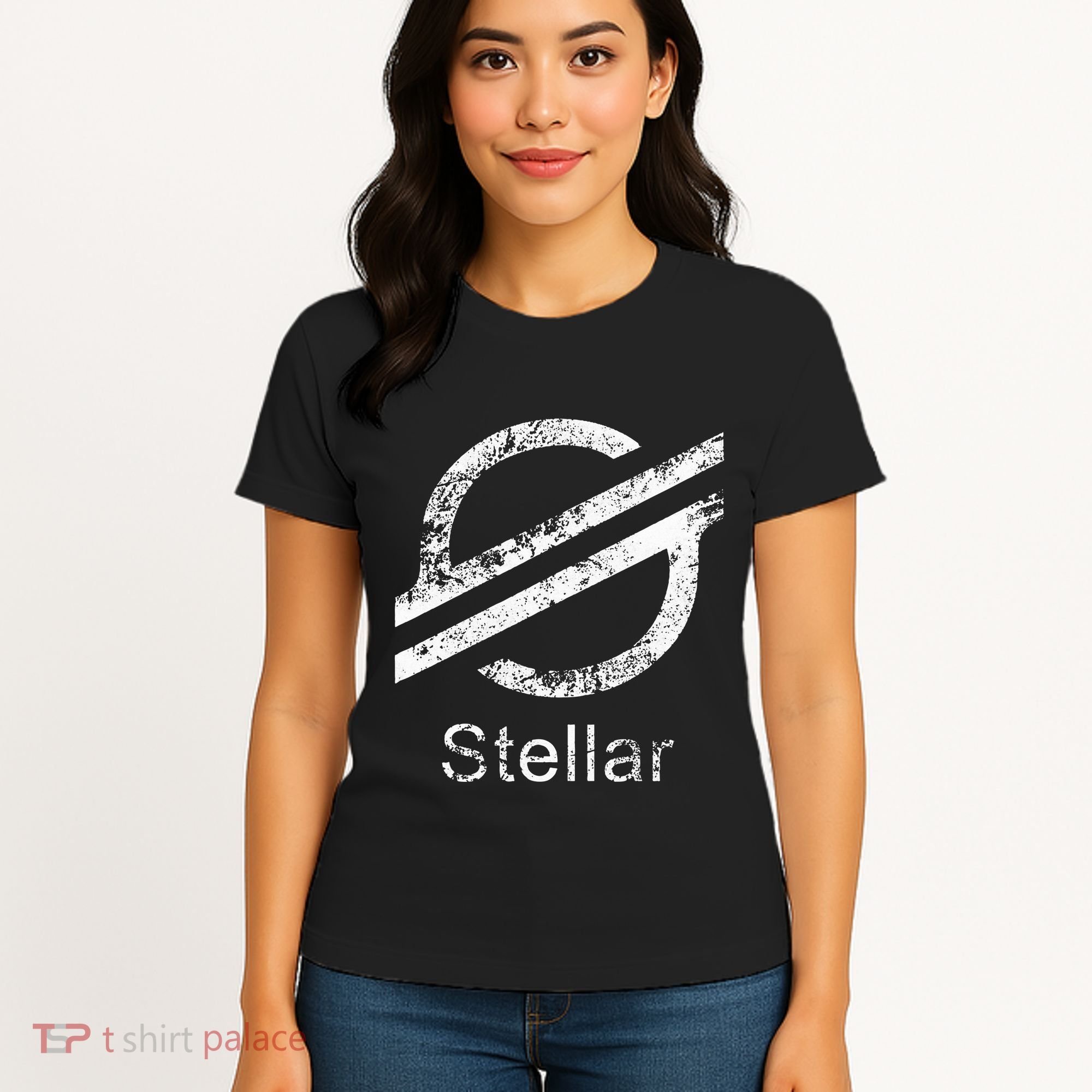 Stellar Lumens Crypto Xlm Token Decentralized Blockchain Women's T-Shirt