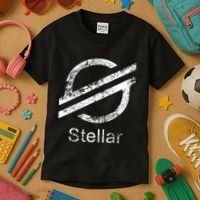 Stellar Lumens Crypto Xlm Token Decentralized Blockchain Kids T-Shirt thumb 3