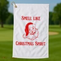 Smells Like Christmas Golf Towel thumb 1