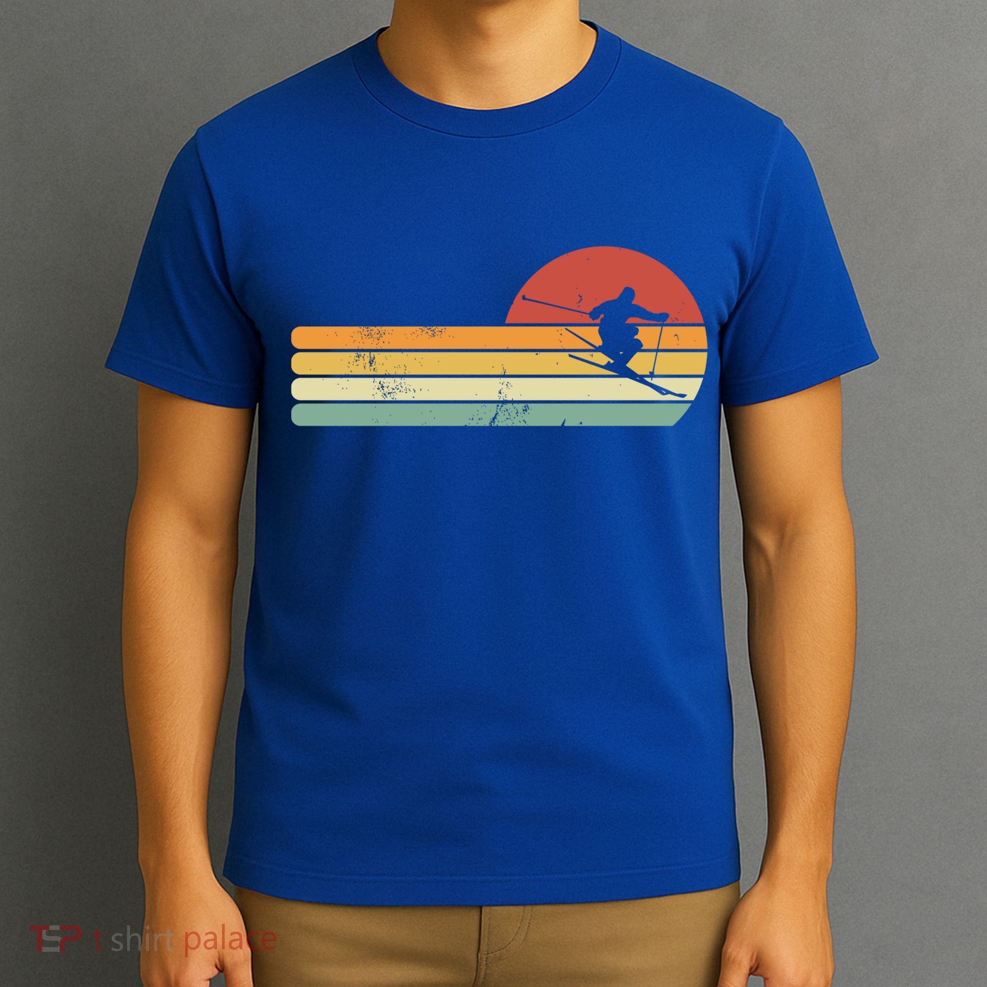 Ski Lover Colorful Retro Snowboarding Cute Gift T-Shirt