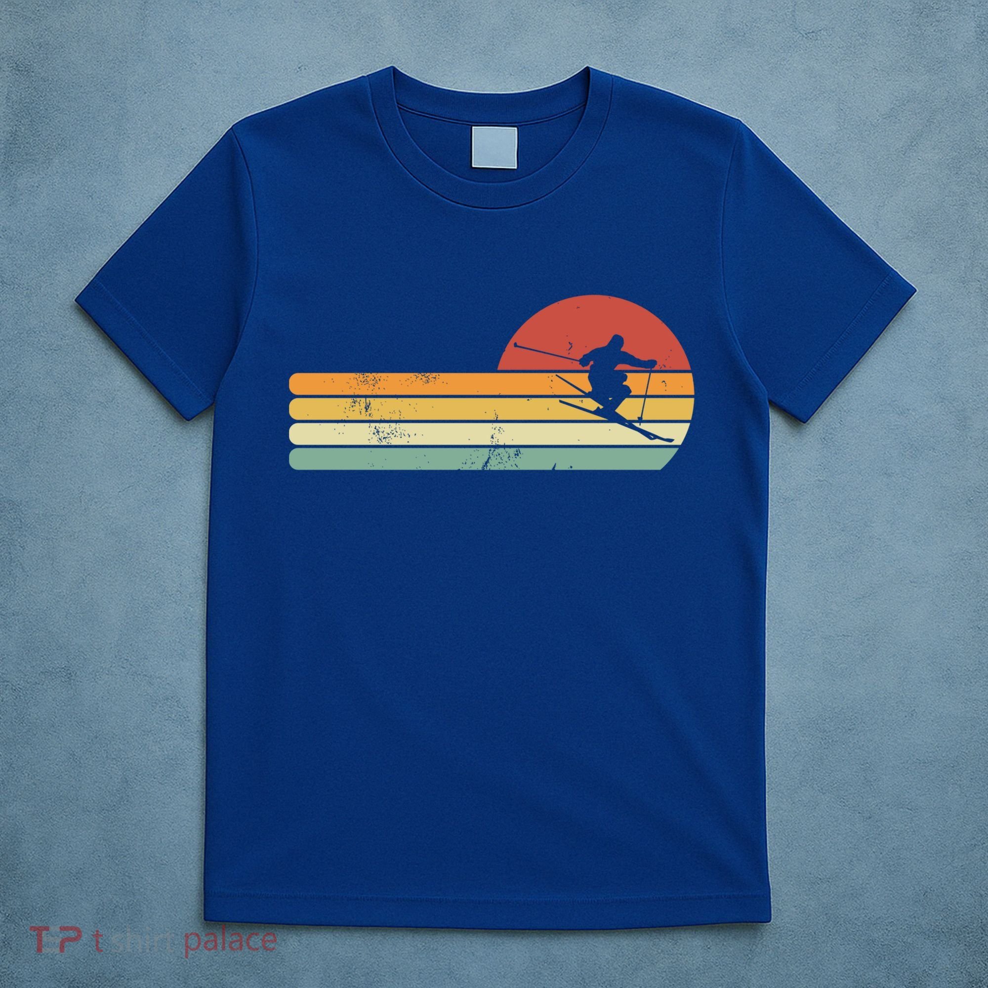 Ski Lover Colorful Retro Snowboarding Cute Gift T-Shirt