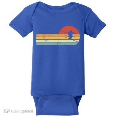Ski Lover Colorful Retro Snowboarding Cute Gift Baby Bodysuit