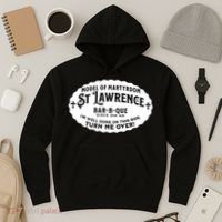 St Lawrence Catholic BBQ Fathers Day gift Deacon Hoodie thumb 3