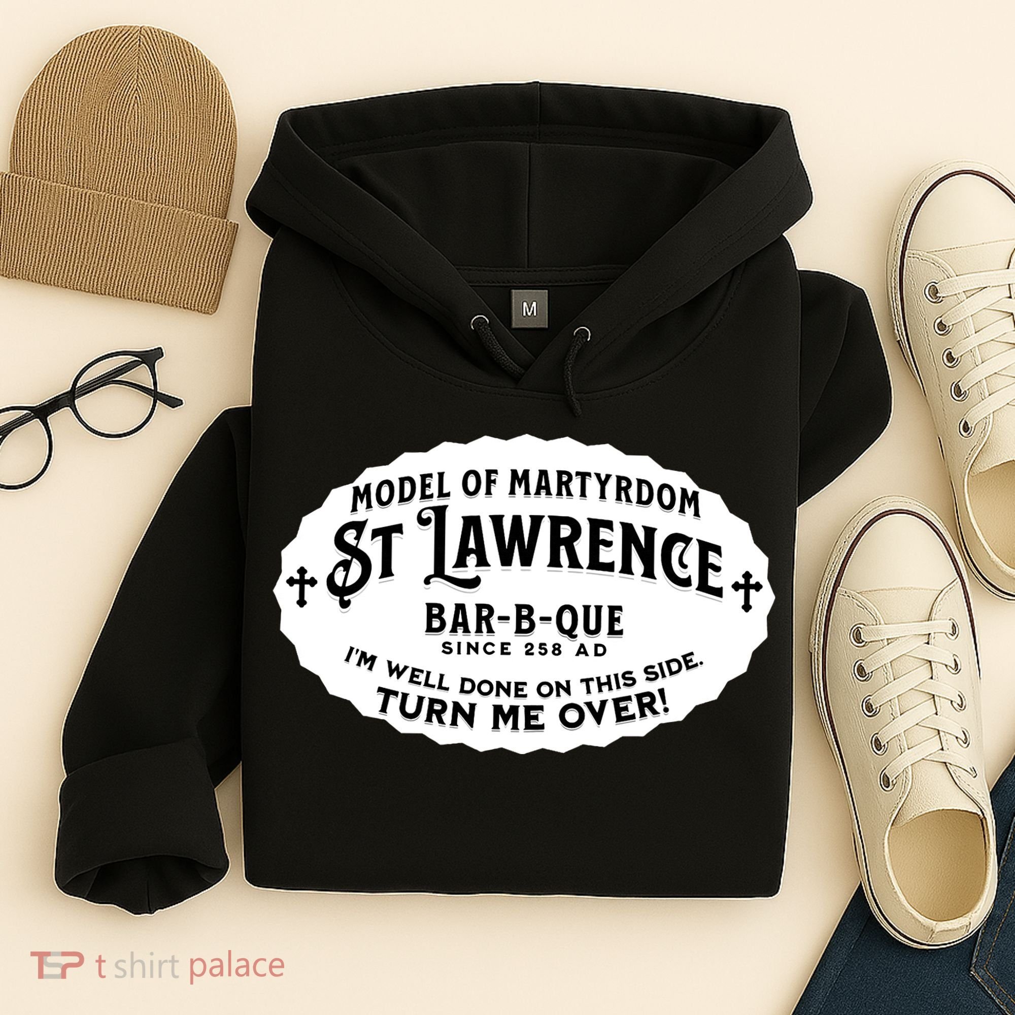 St Lawrence Catholic BBQ Fathers Day gift Deacon Hoodie