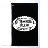 St Lawrence Catholic BBQ Fathers Day gift Deacon Golf Towel thumb 0