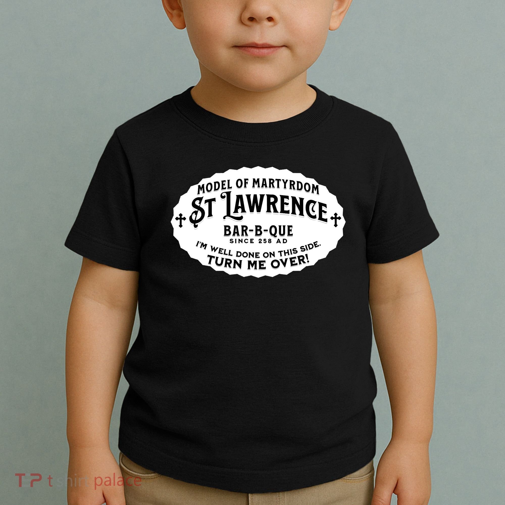 St Lawrence Catholic BBQ Fathers Day gift Deacon Toddler T-Shirt