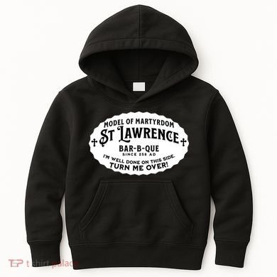 St Lawrence Catholic BBQ Fathers Day gift Deacon Kids Hoodie