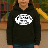 St Lawrence Catholic BBQ Fathers Day gift Deacon Kids Hoodie thumb 3