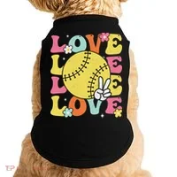 Softball Love Cute Softball  Doggie Tank thumb 0