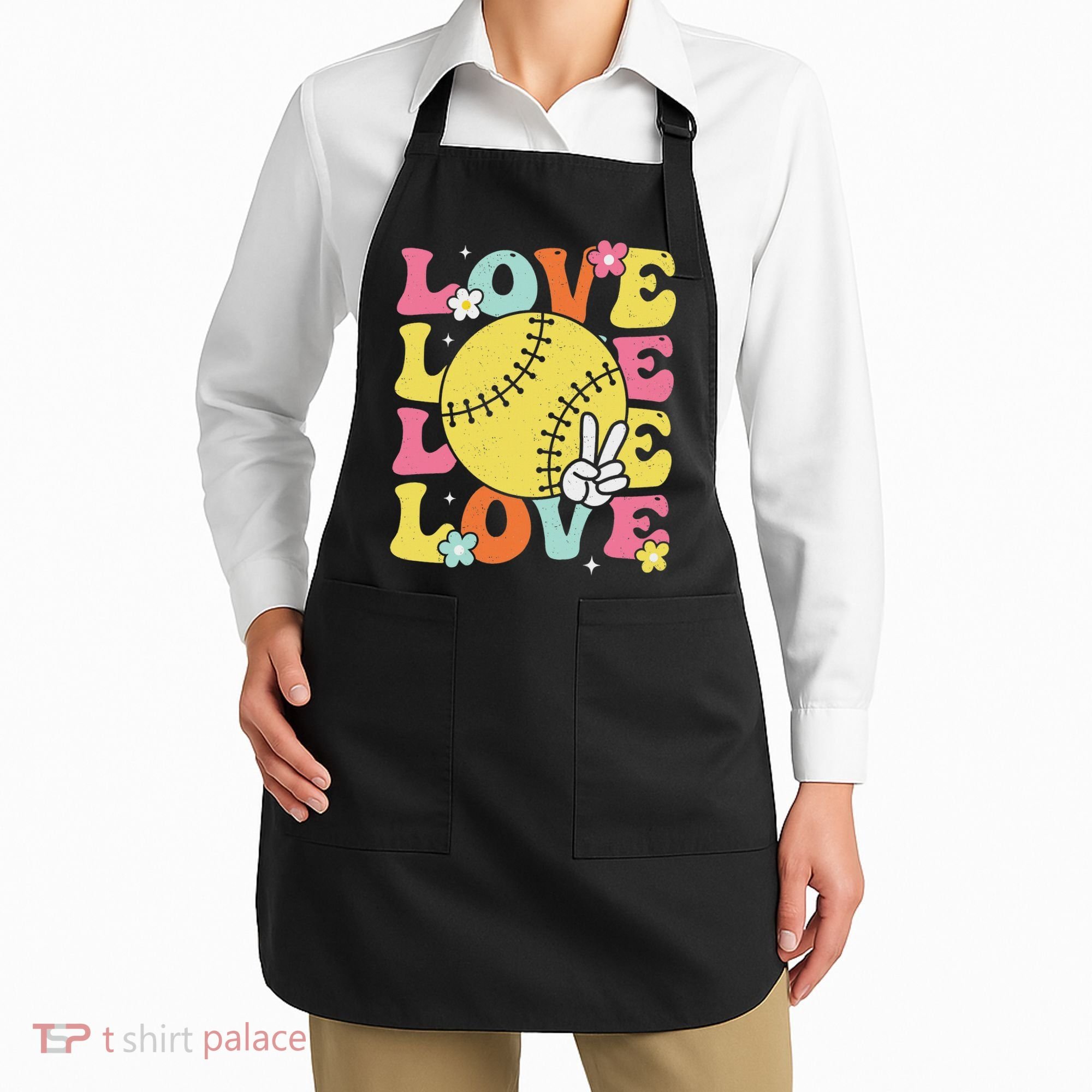Softball Love Cute Softball  Apron