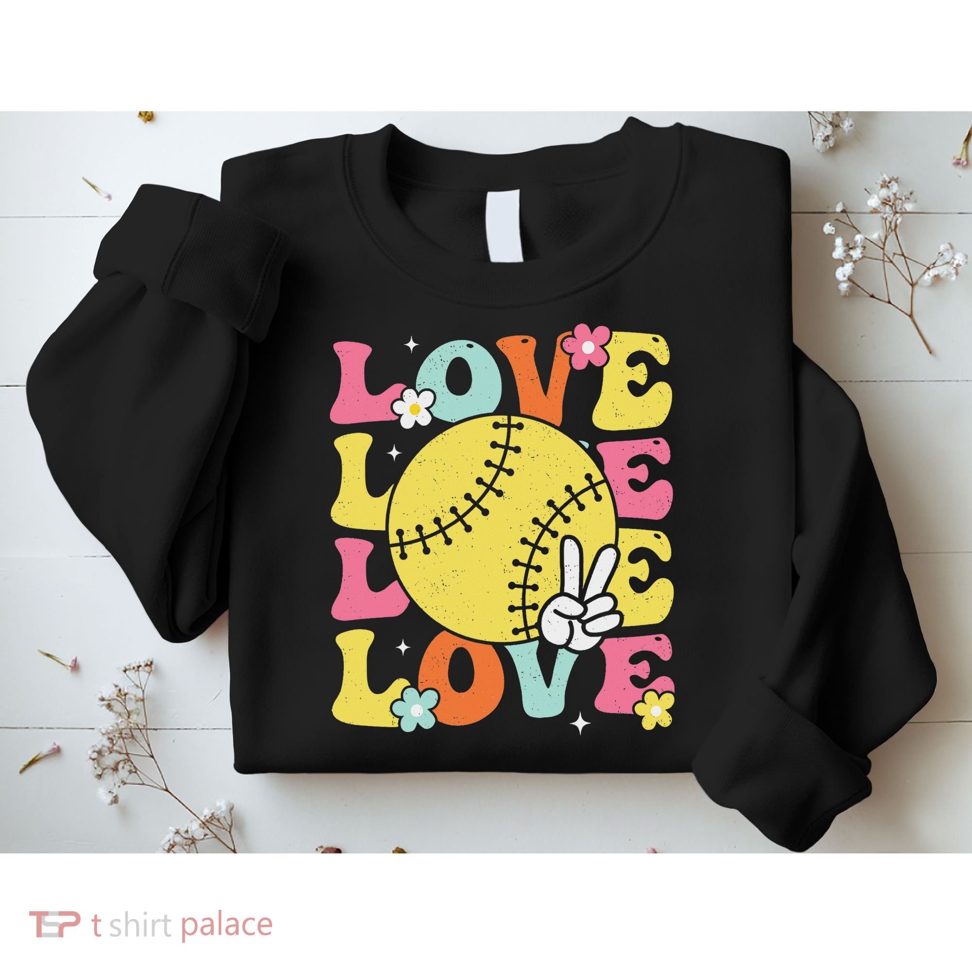 Softball Love Cute Softball  Sweatshirt