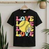 Softball Love Cute Softball  T-Shirt thumb 2