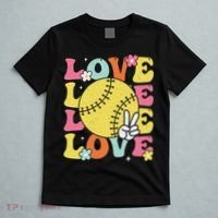 Softball Love Cute Softball  T-Shirt thumb 5