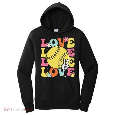 Softball Love Cute Softball  Women's Hoodie