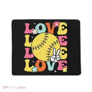 Softball Love Cute Softball  Mousepad